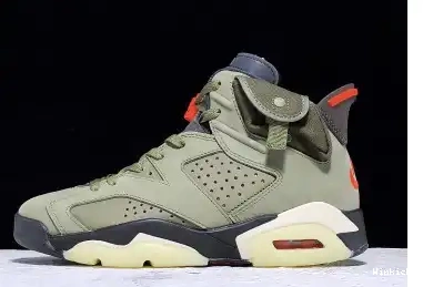 CN1084-200 MEDIUM TRAVIS SCOTT 6 JORDAN AIR - OLIVE 0703
